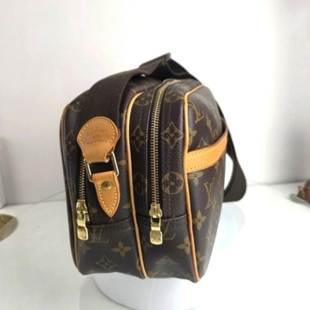 Louis Vuitton Reporter PM Monogram Shoulder Crossbody Messenger Bag Brown